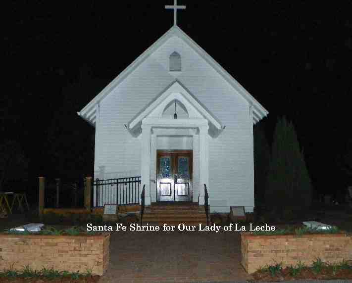 Lady of La Leche Shrine at night